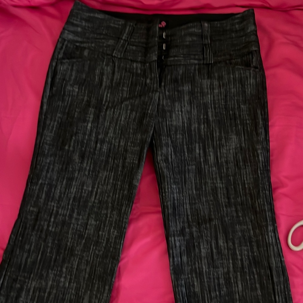Black flared jeans